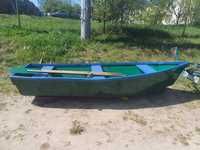 Łódka łódź metalowa blaszana 4m + silnik elektryczny Yamaha akumulator