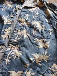 Pepperts koszula jeansowa w palmy 146