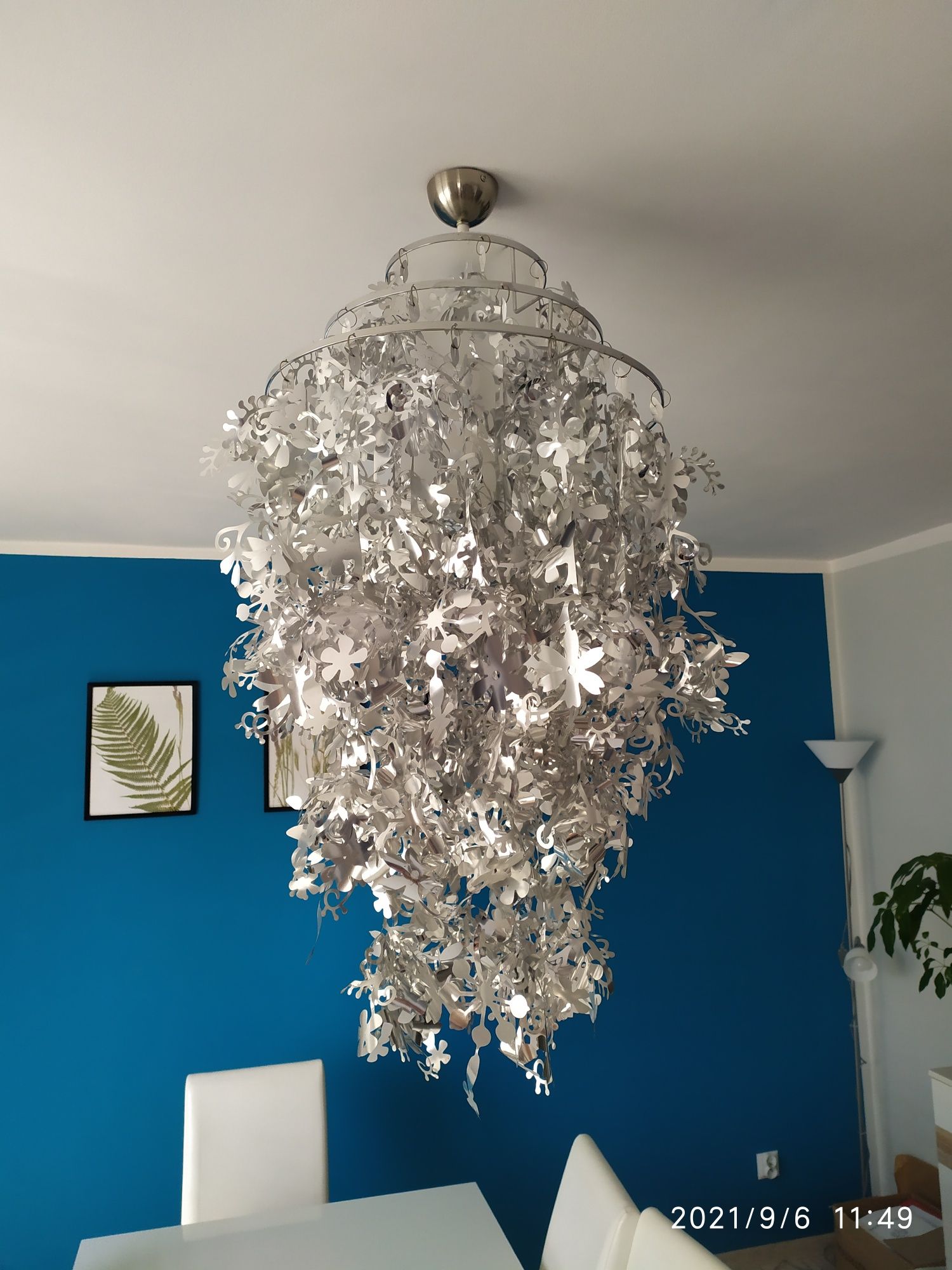 Lampa wisząca Primavera srebrna Glamour