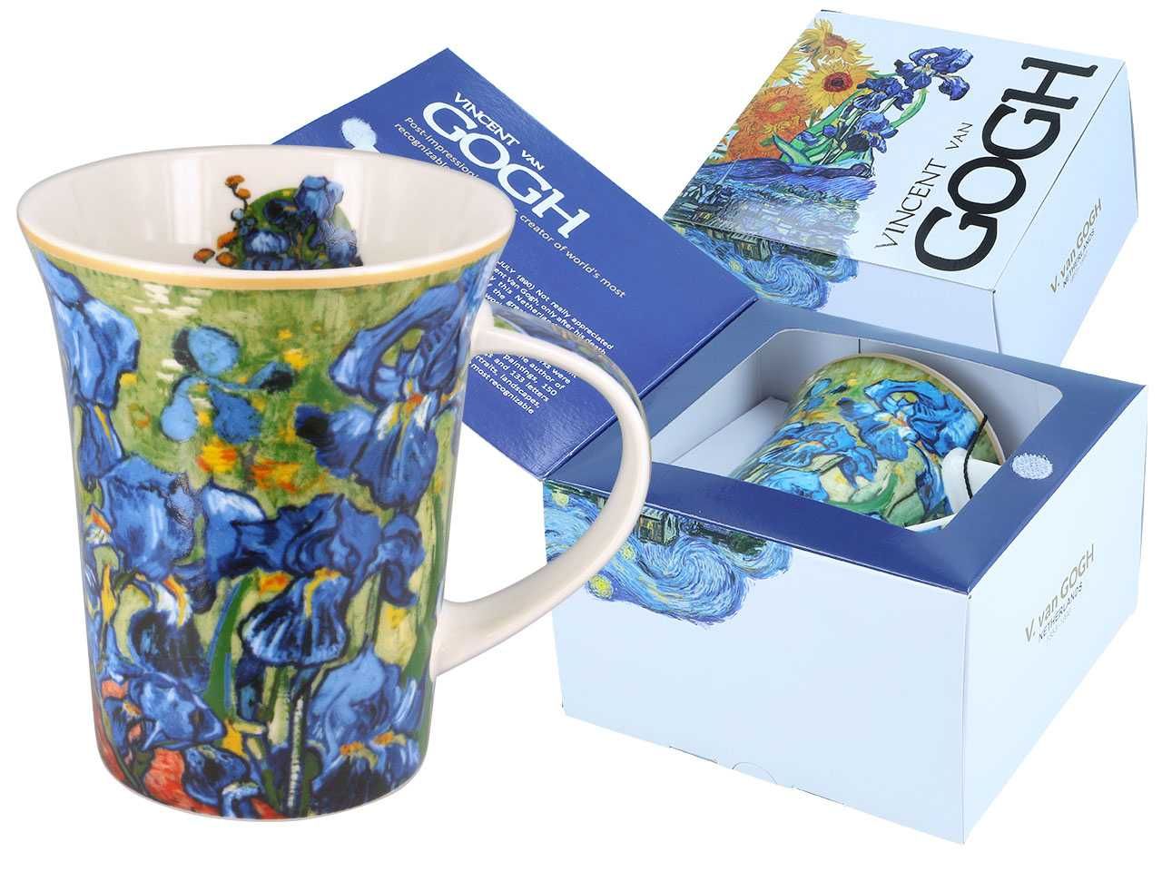 Kubek ceramiczny 350ml, V. Van Gogh, Irysy NOWY