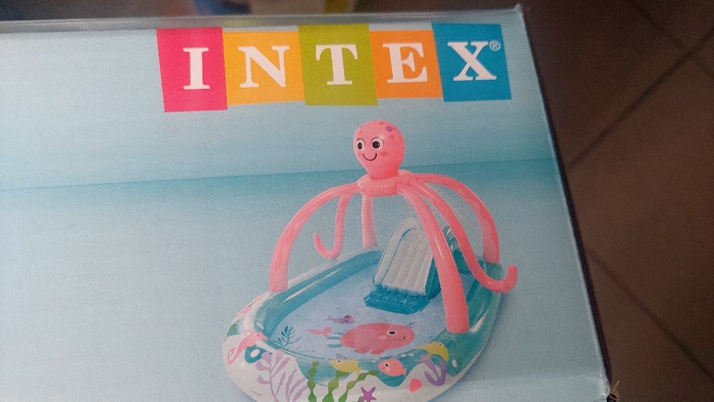 Plac zabaw dmuchany basen intex Ośmiornica z natryskiem 234x183x150