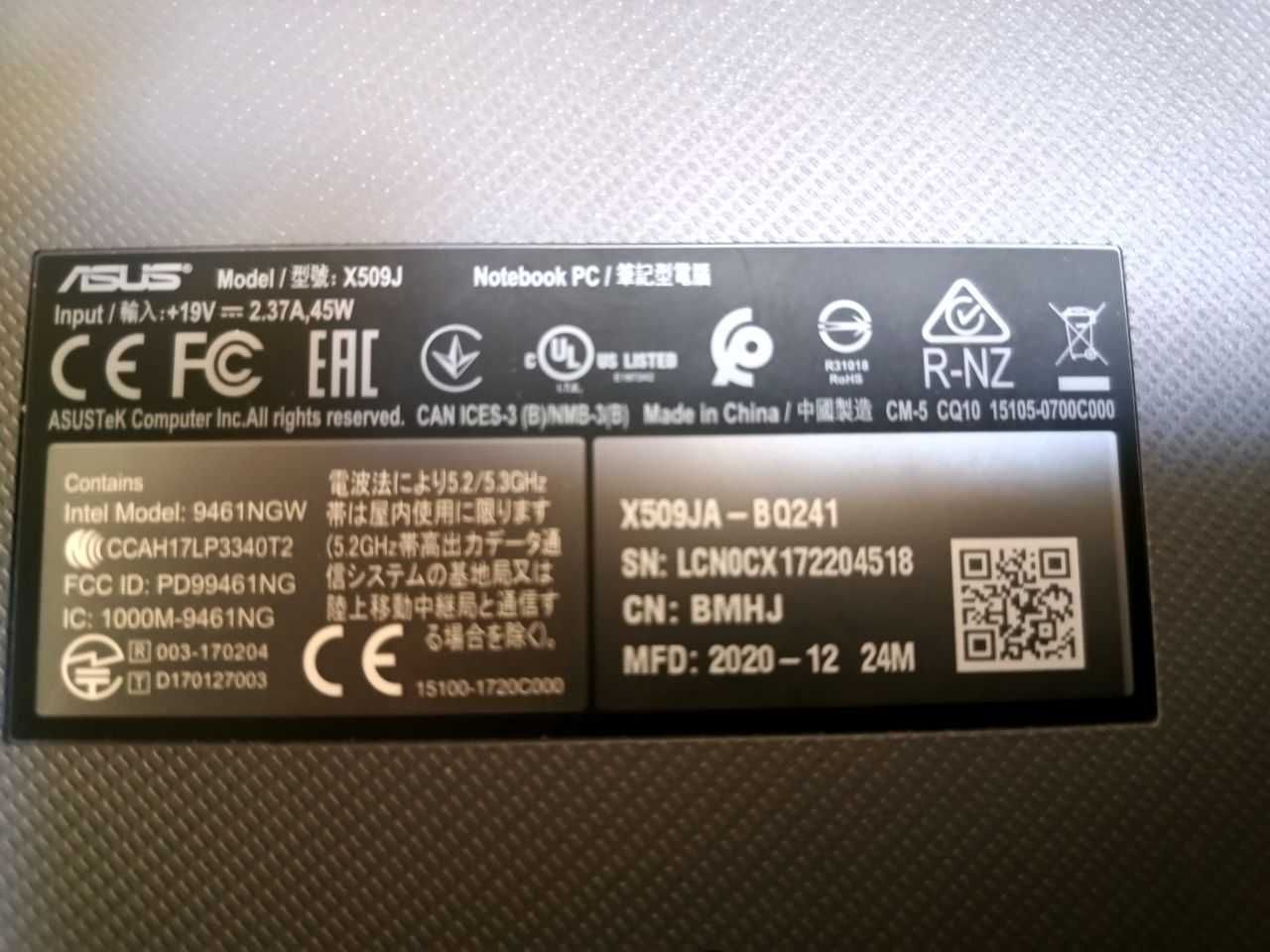Laptop ASUS X509J i5, 10gen, 8GB DDR, 512 GB NVMe, Windows 11 Pro