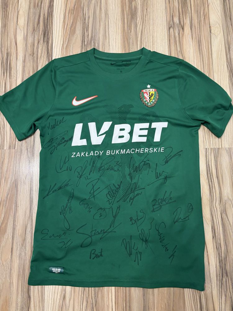 Koszulka nike Śląsk Wrocław z podpisami
