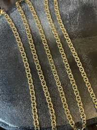 Złoty łańcuszek Gucci zdobione 585 14kt złoto