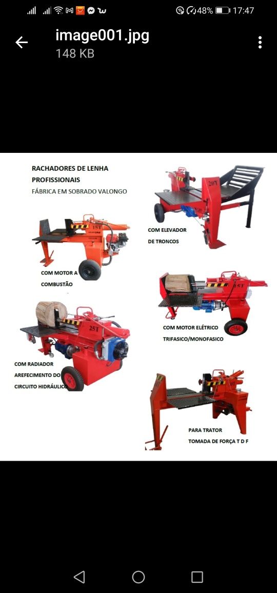 Rachador de lenha 15t motor Gasolina 13cv