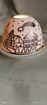 Lampion porcelanowy na tealight motyw świąteczny