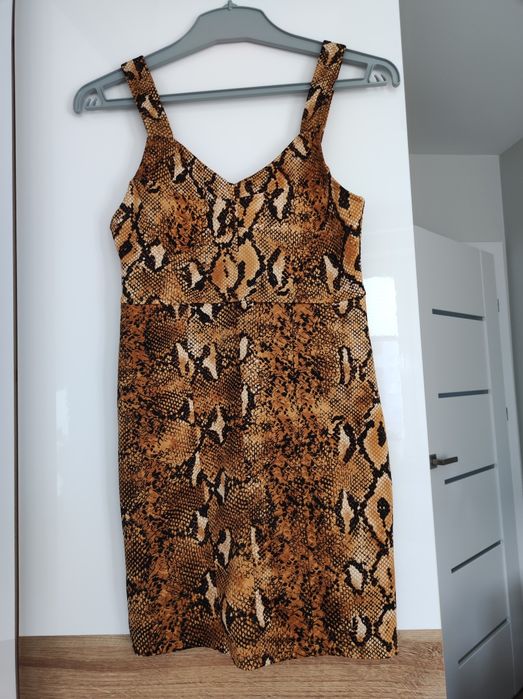 sukienka Zara print wąż