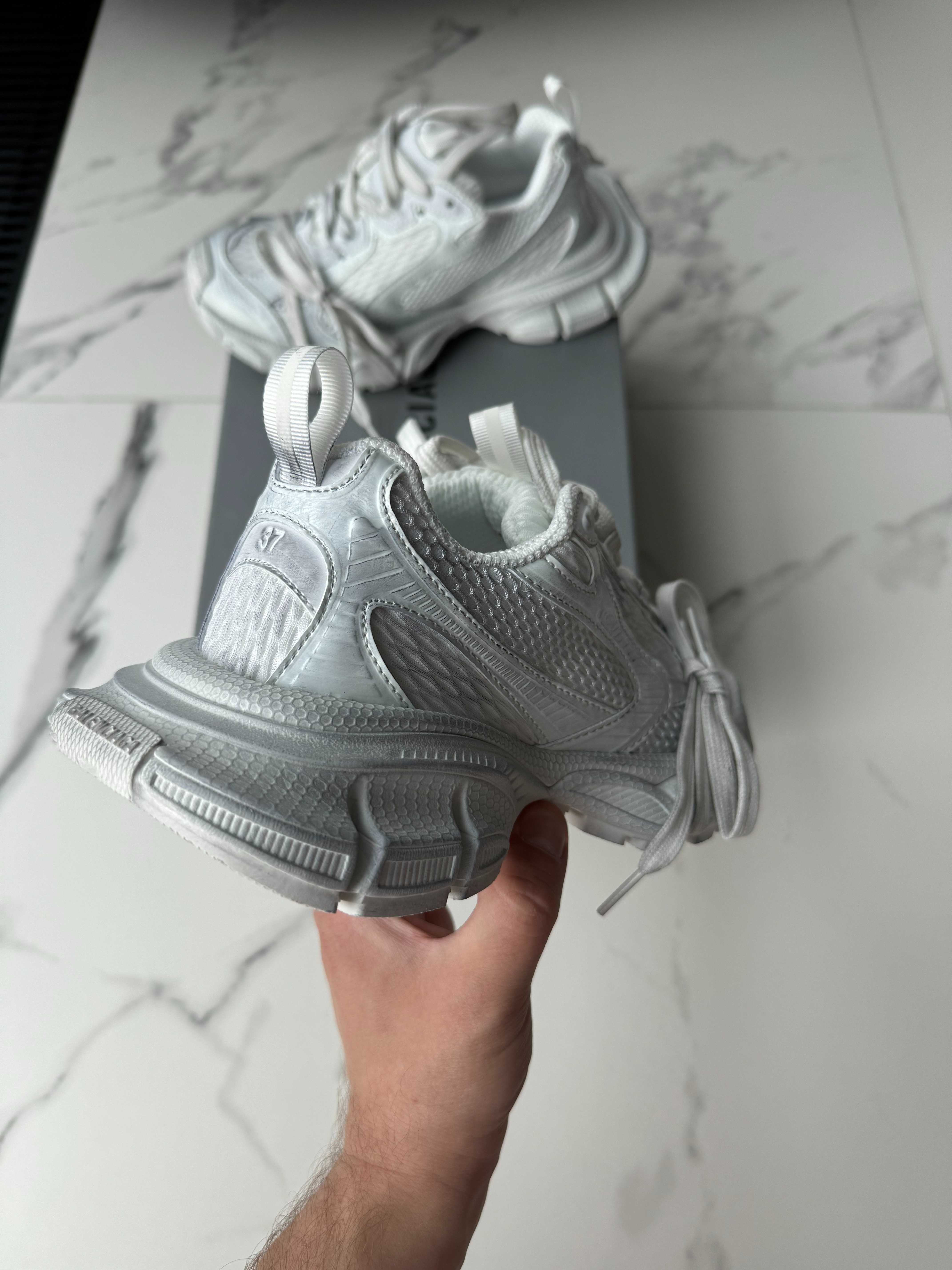 Кросівки Balenciaga 3XL White Silver / Dirty White / кроси Баленсіага