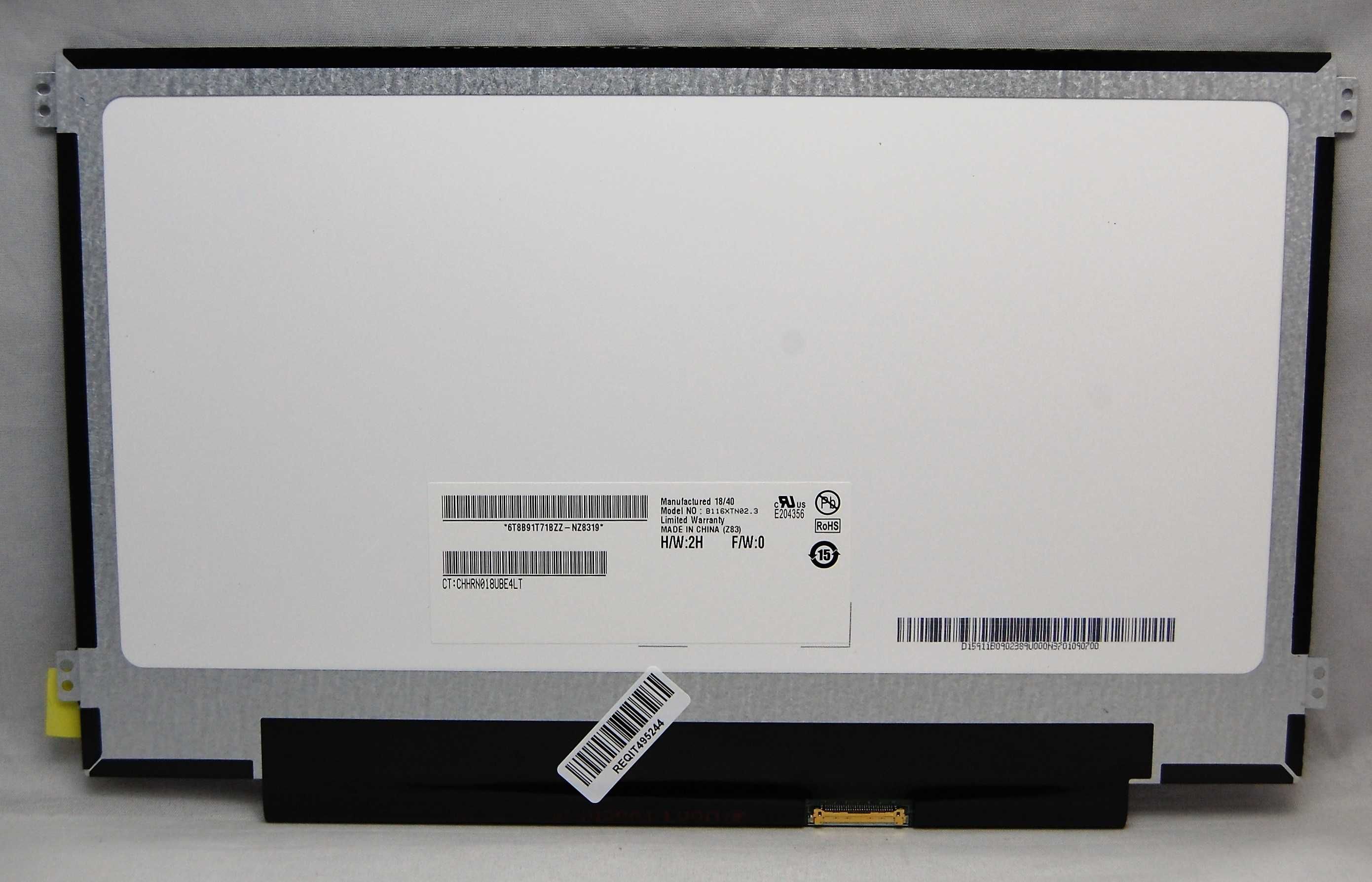 Display 11,6 Led Slim WXGA HD 1366x768 Conetor 30 Pinos EDP