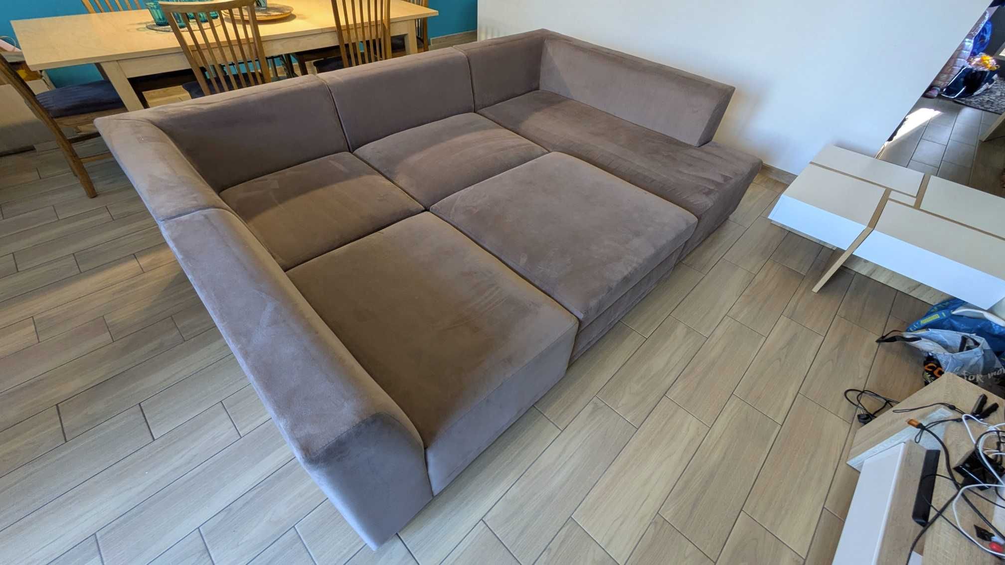 $ Narożnik modułowy z funkcją spania i pojemnikiem 340x170cm Wejnert