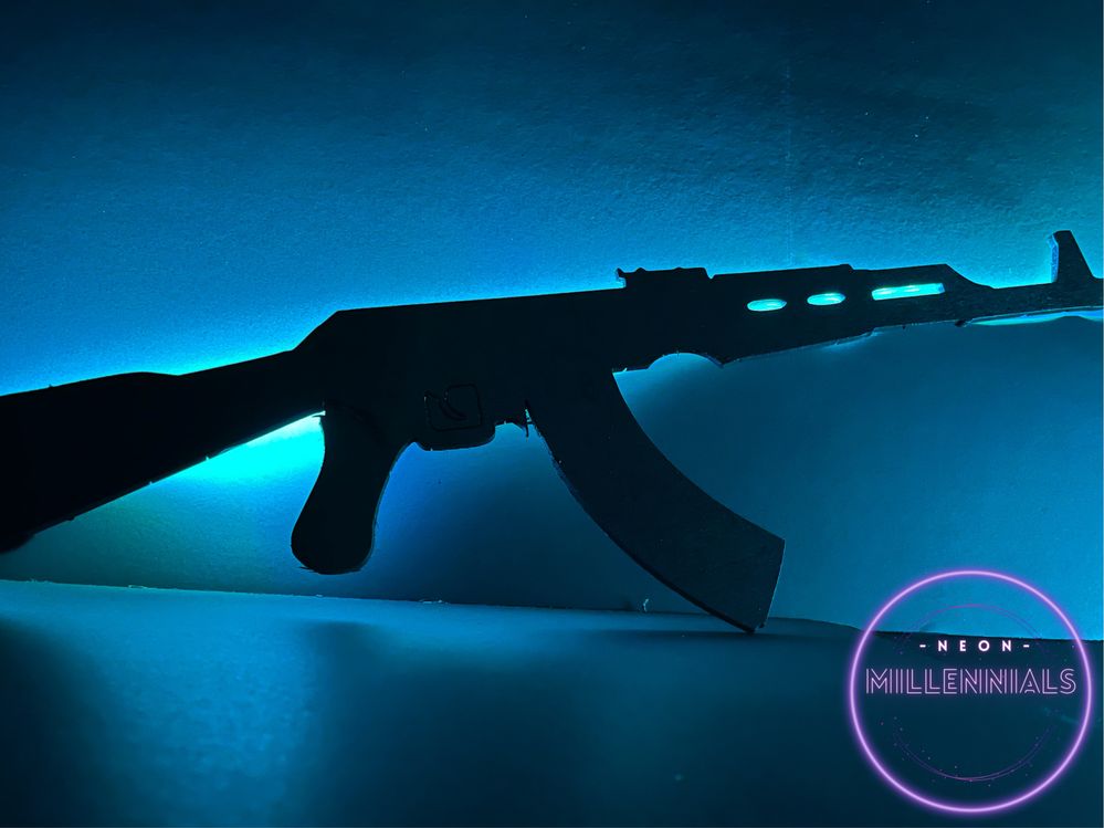 Painel Luz Led Personalizado AK-47