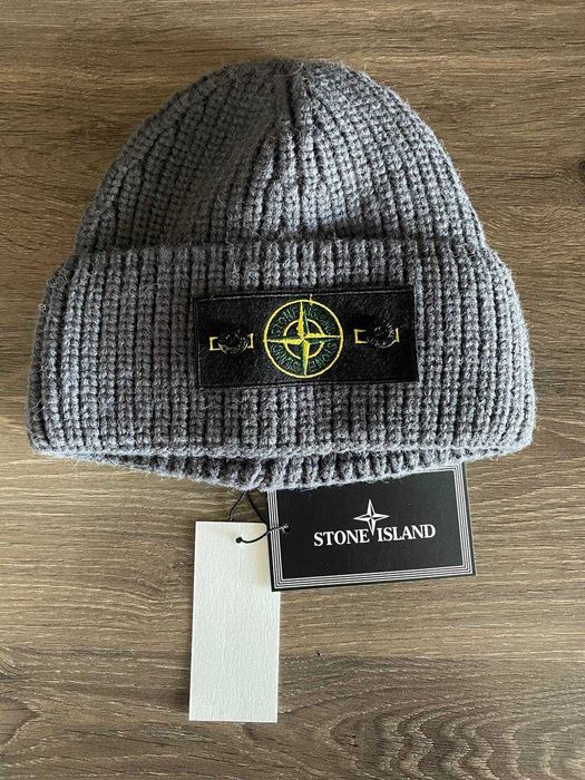 Шапка Стон Айленд Шапка Stone Island сіра