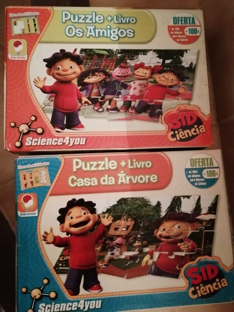 Puzzles dos minions, Homem Aranha e Sid Ciência