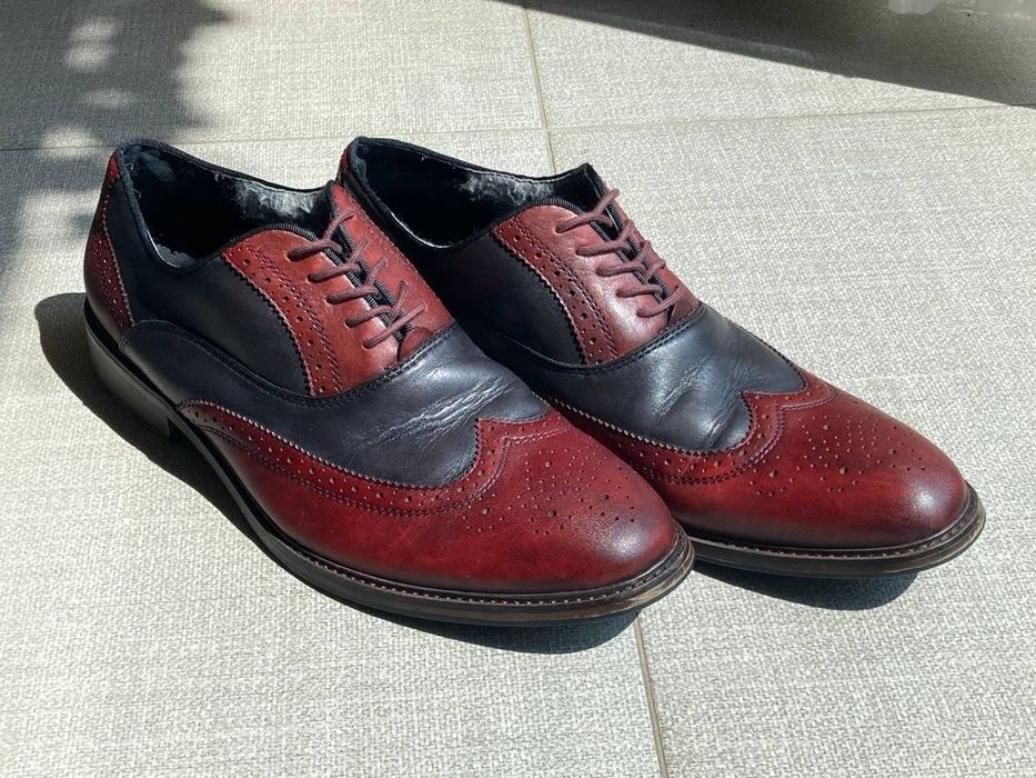 Чоловічі шкіряні туфлі ALDO двоколірні