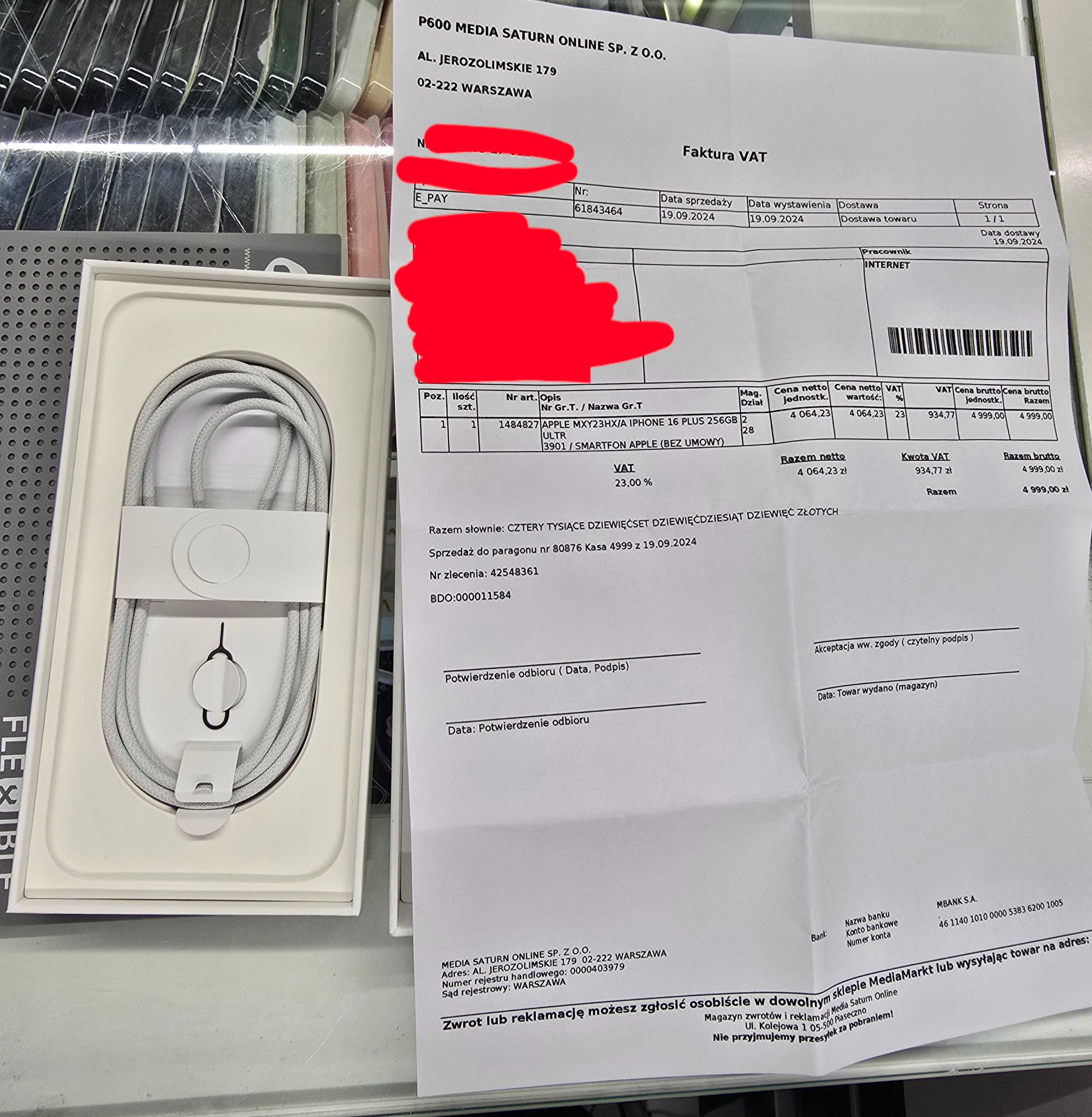 Iphone 16 Plus 256GB Bat. 100% Gwarancja! Telakces Felicity *Raty 0%