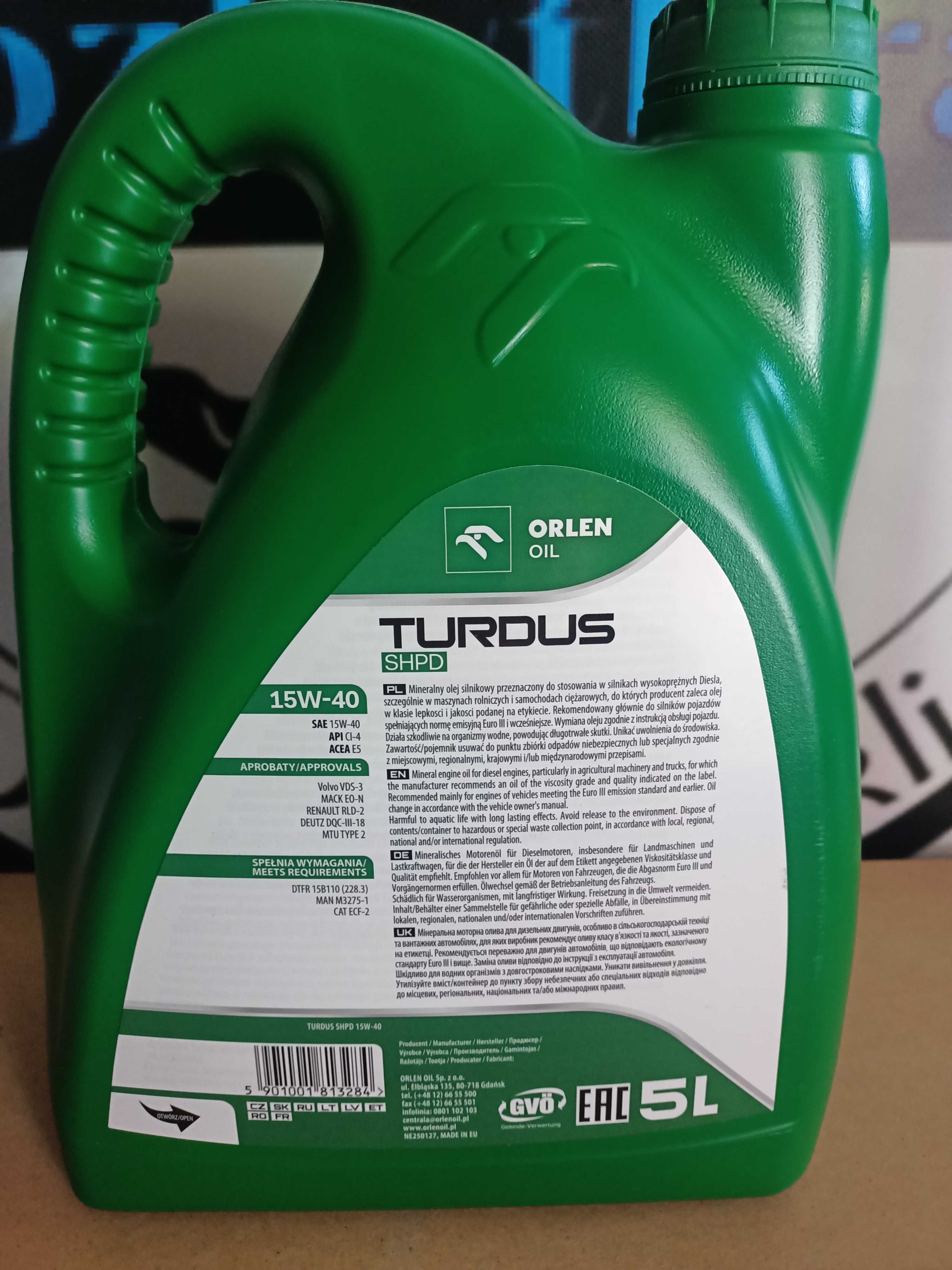 ZESTAW SERWIS C-330 / C-360 TURDUS 15W-40 5L x2 + Filtr Oleju i Paliwa