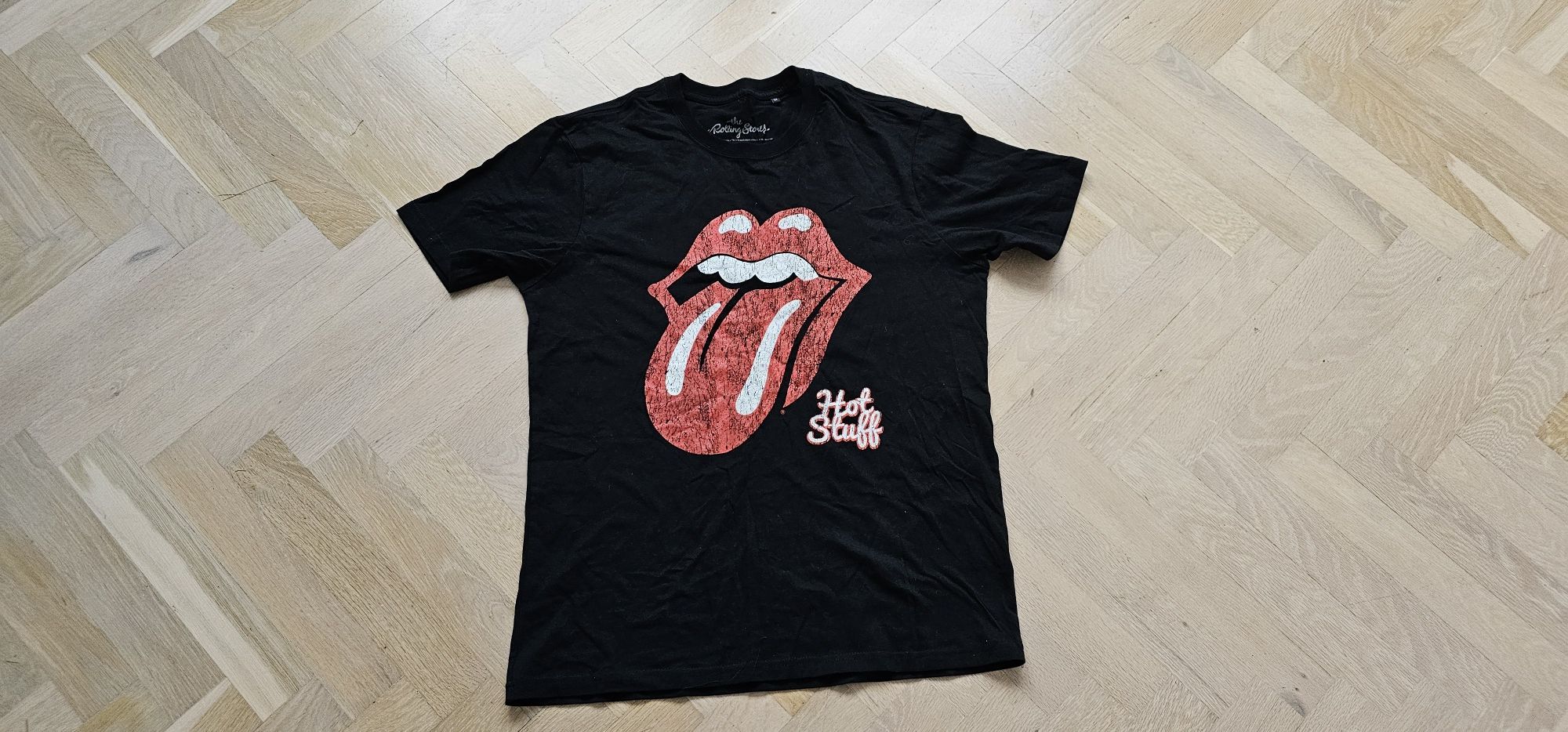 ROLING STONES czarna koszulka rozmiar L stan bardzo dobry wymiary foto