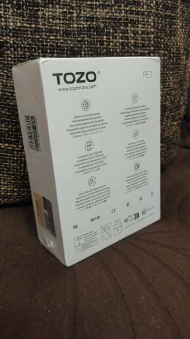 Преміум звук 10w/32H/ipx8 портативна блютуз колонка Tozo PE1