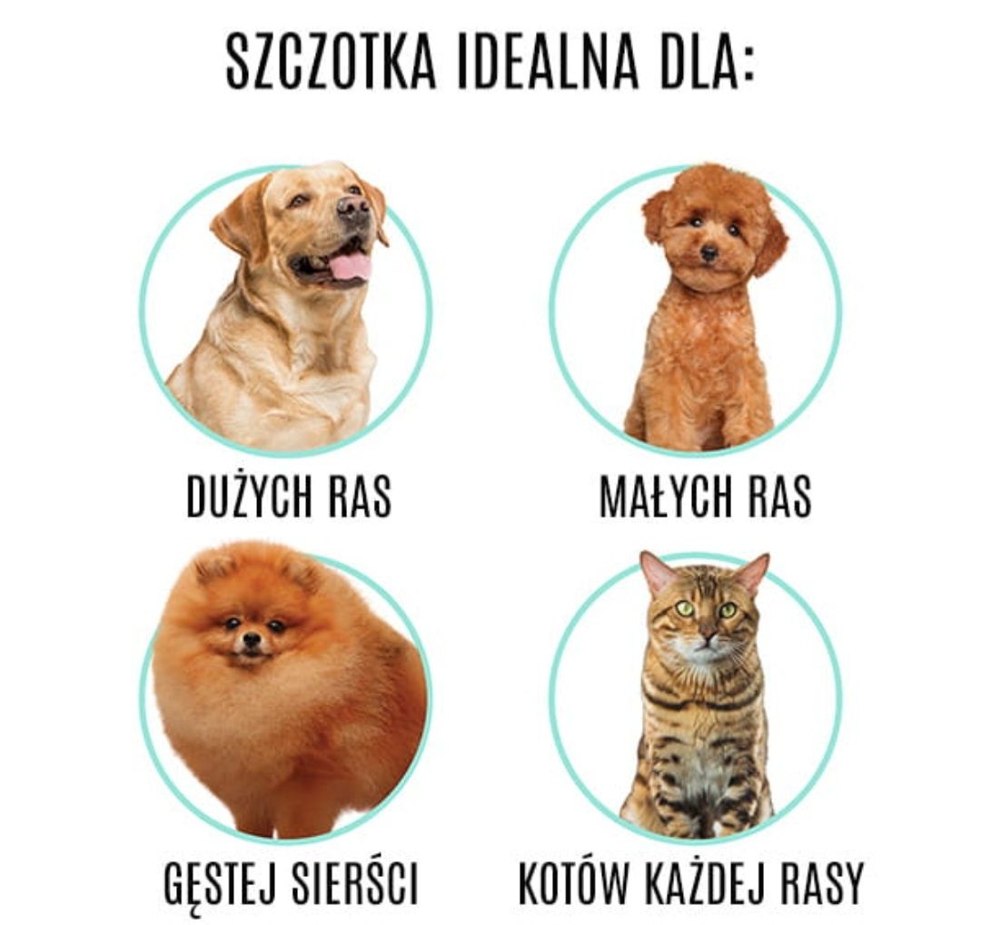 Szczotka pudlówka dla psa lub kota S 25mm różowa