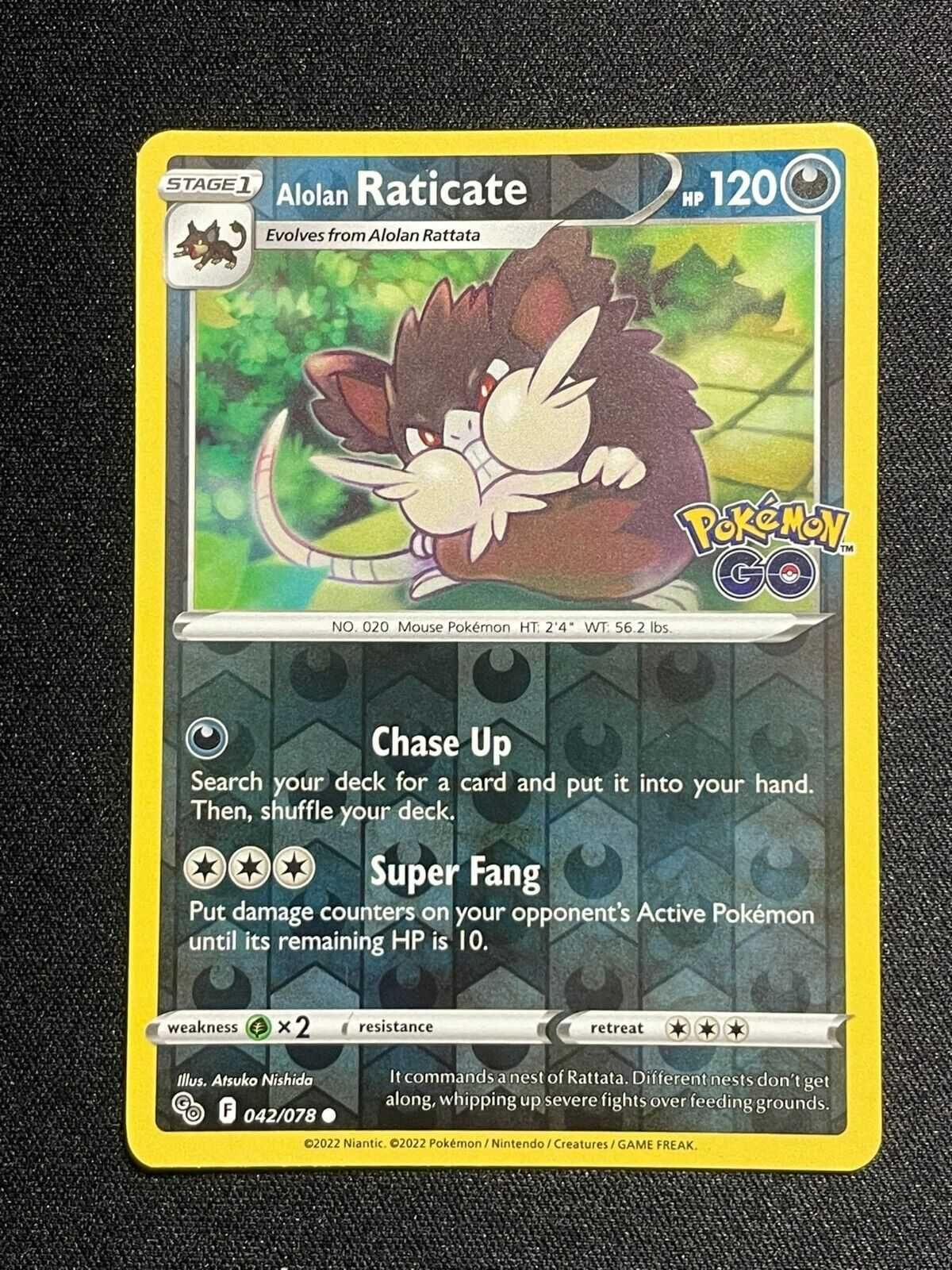 Carta Pokémon GO Alolan Raticate 42/78