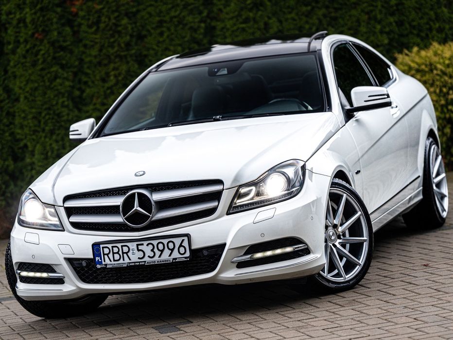 Mercedes-Benz Klasa C COUPE*W204*7G-TRONIC*Biała Perła*Panorama*Felgi Vossen*MEGA STAN!!!