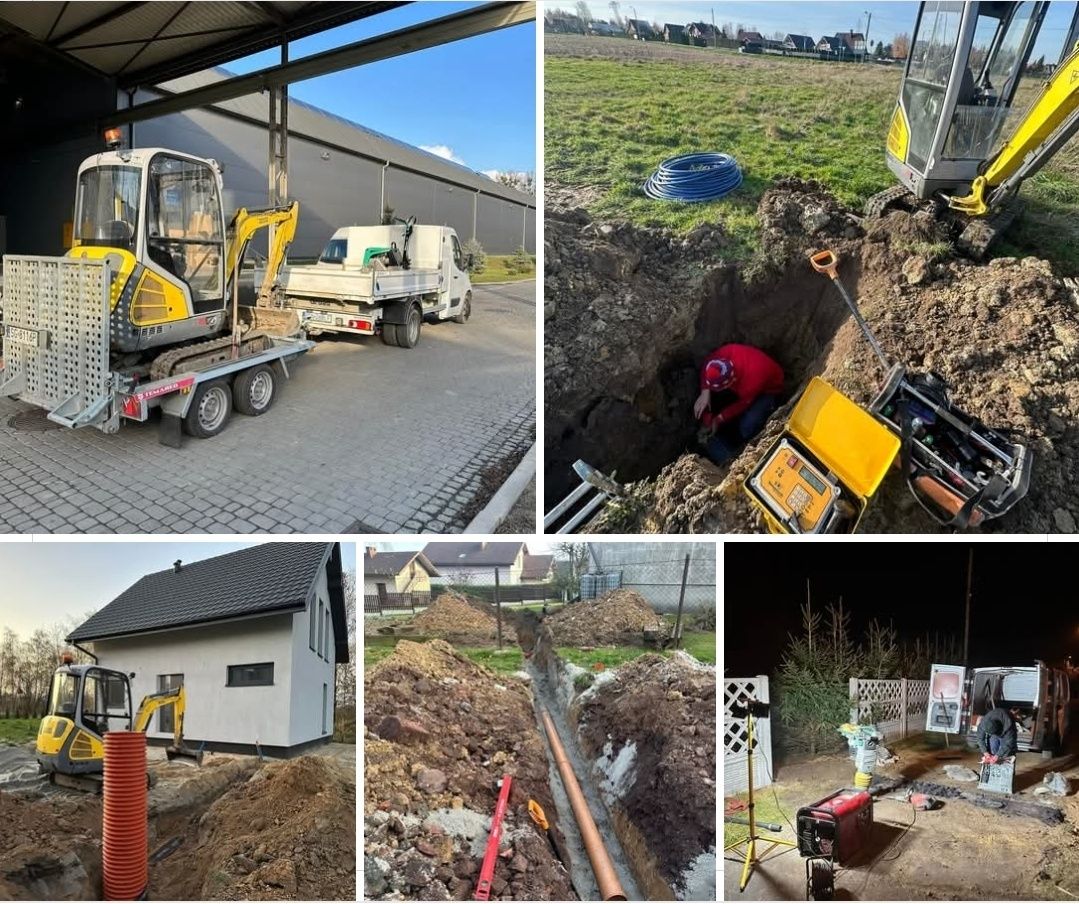 Prace ziemno-instalatorskie, izolacje budynków