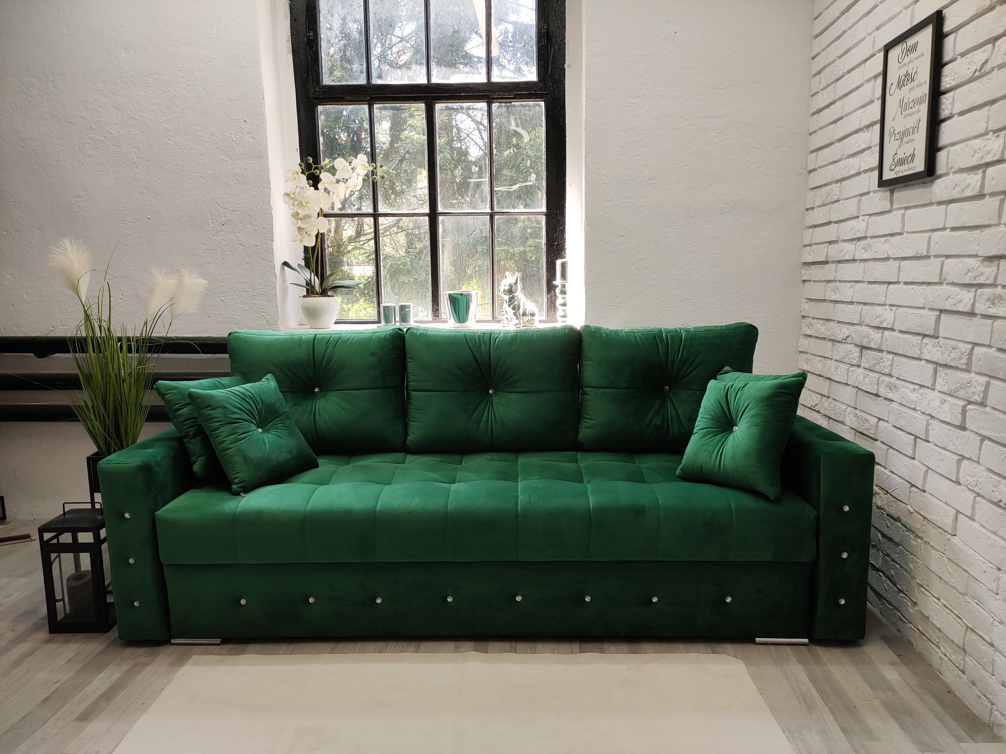 Sofa kanapa Samara Glamour sprężyny welur