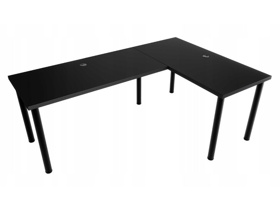 Biurko narożne czarne 165 cm x 130 cm x 55 cm