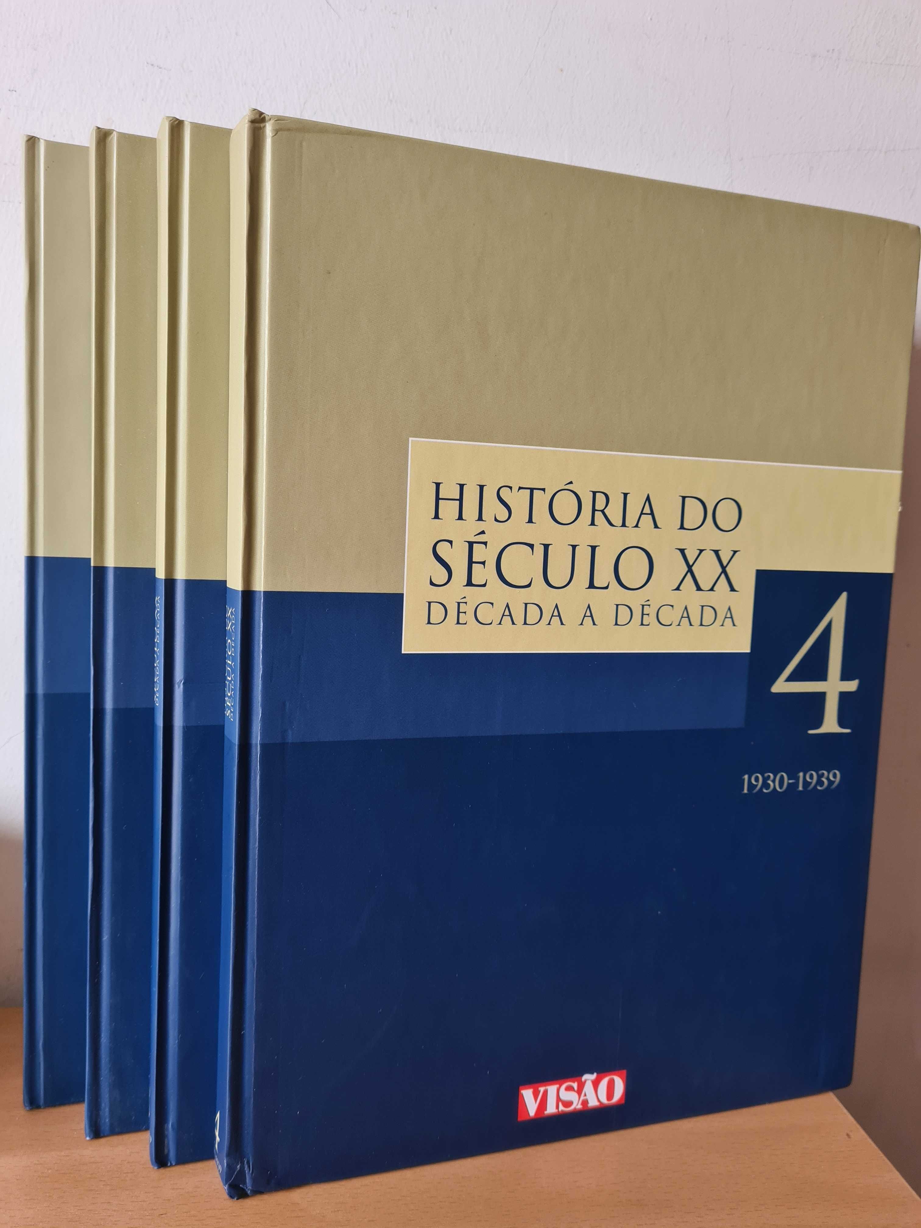 4 livros da coleção "História do Século XX Década a Década"