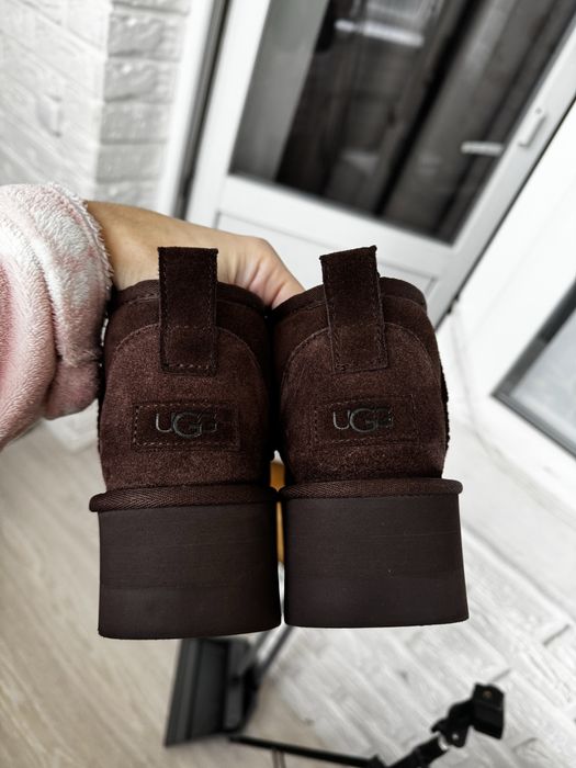 Ugg mini brown, уггі шоколадні, трендові уги