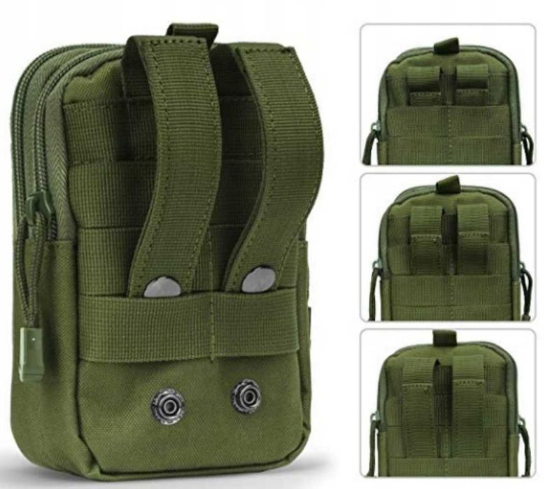 Zielona Saszetka Taktyczna Nerka Wojskowa + PAS Kieszeń ZESTAW 2w1