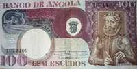 Nota 100 escudos banco de Angola 1973