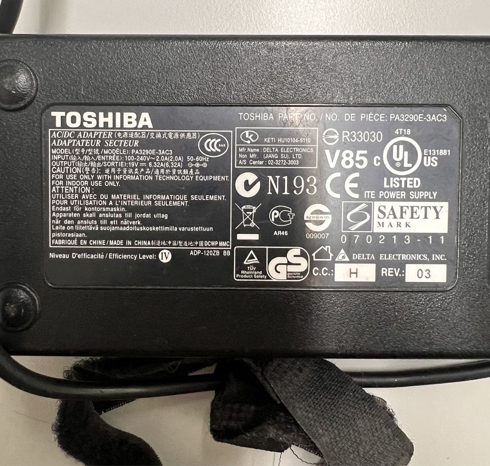 Carregador N193 Toshiba