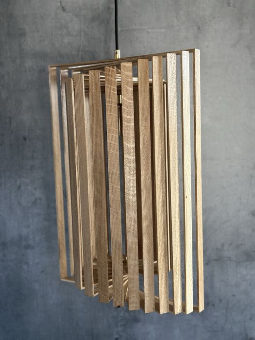 Żyrandol , Lampa wiszacąca dąb naturalny. Do salonu, korytarz,design