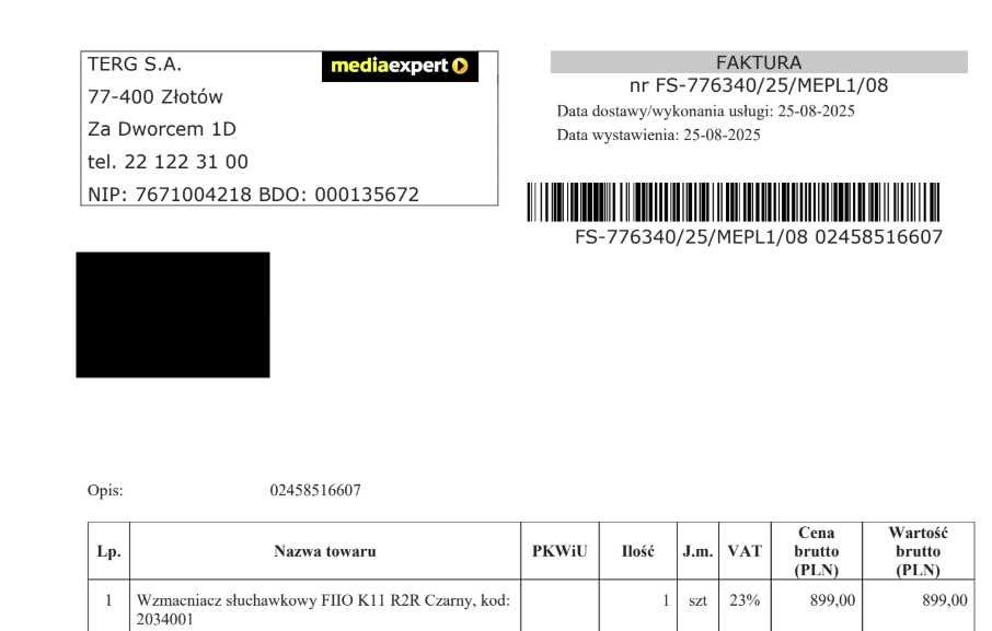 FiiO K11 R2R - Wzmacniacz słuchawkowy z DAC (DAC/AMP)