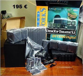 Conjunto CREATIVE Desktop Theater 5.1 DTT2500 Digital