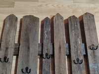 Wieszak drewniany dębowy loft industrial