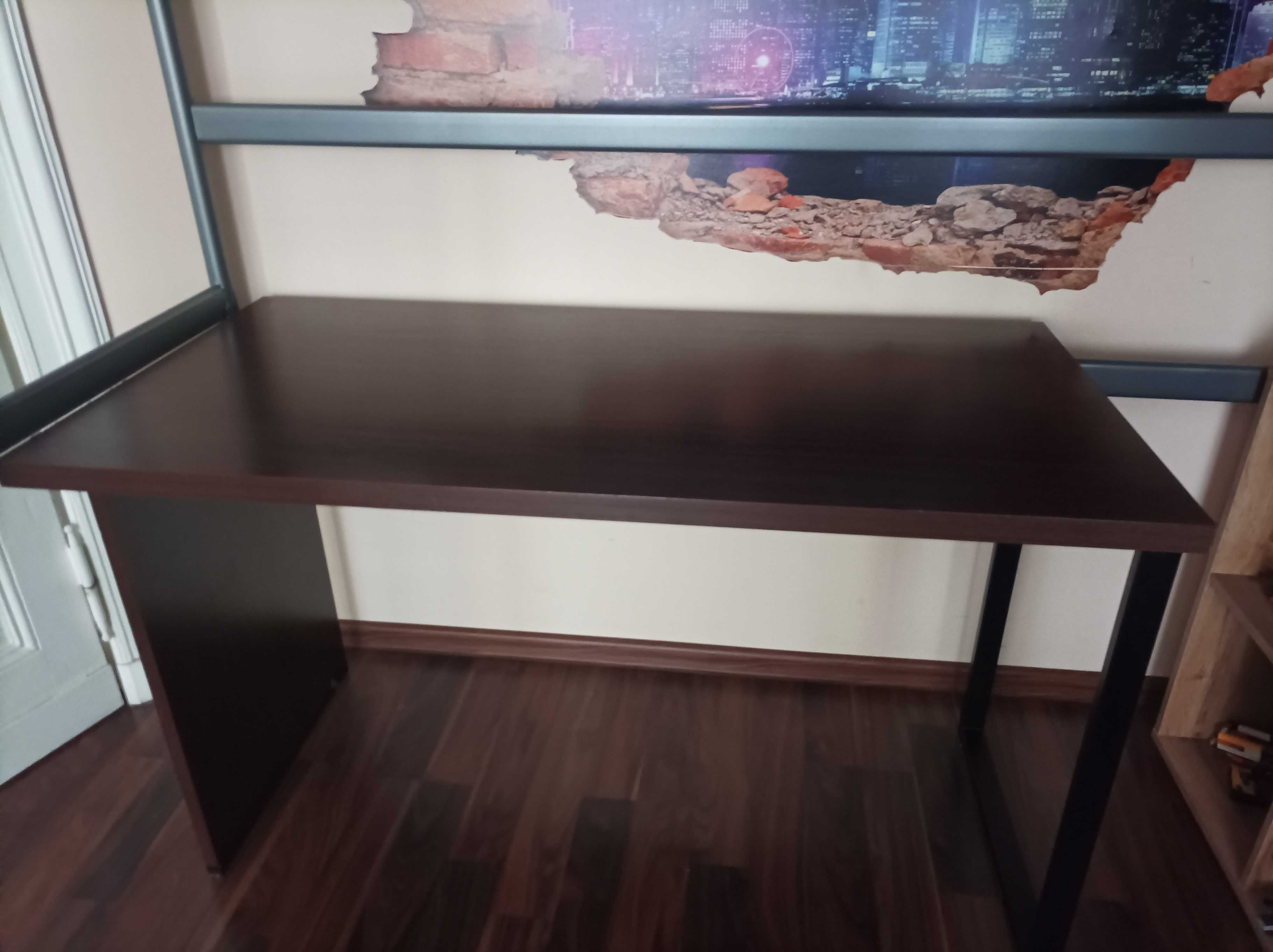 duże biurko 130x65 z metalową nogą w stylu Loft
