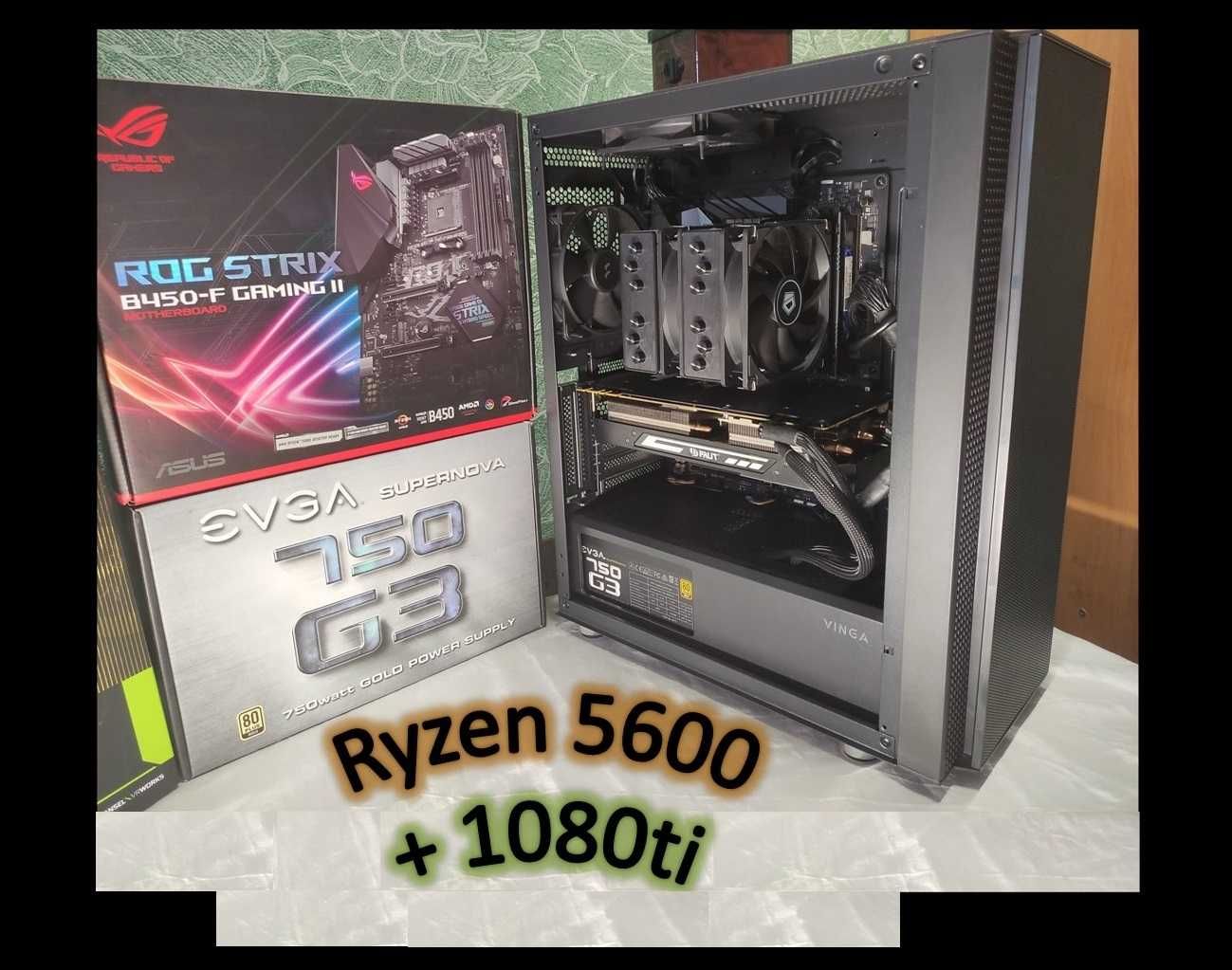 Бюджетний ігровий ПК на якісних комплектуючих (AMD R5-5500/5600) опис!