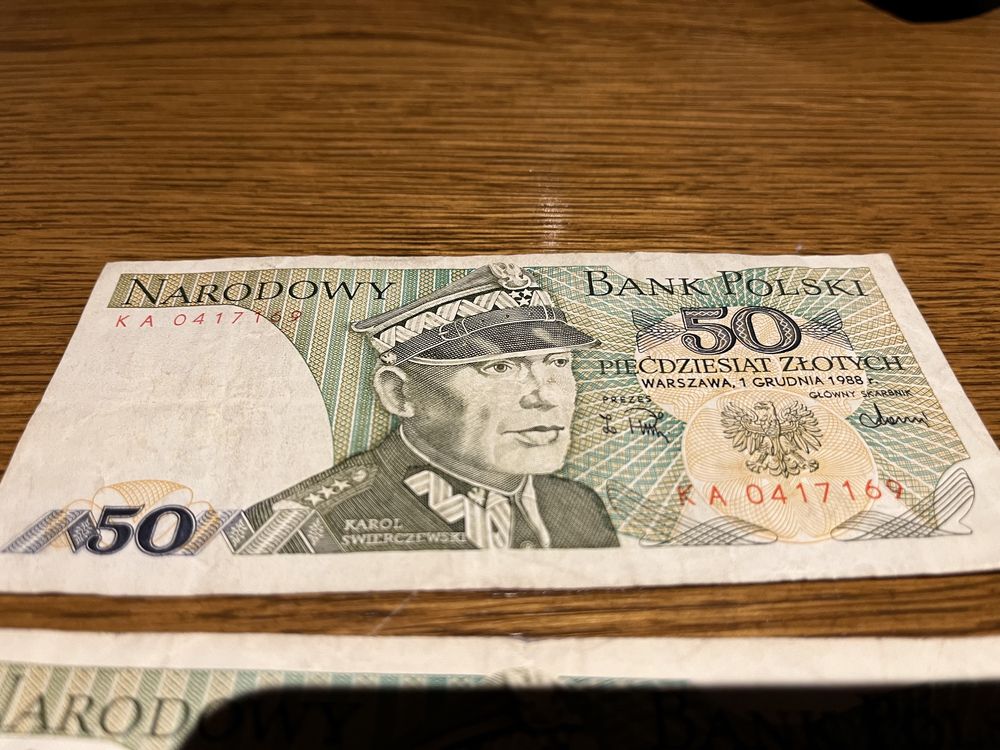 Banknoty 50 zl prl, 2 sztuki kolekcjonerskie