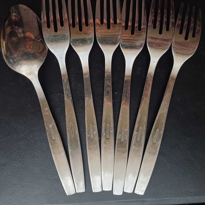 Вилки столовые СССР цветы розы  нержавеющая сталь нержавейка новые