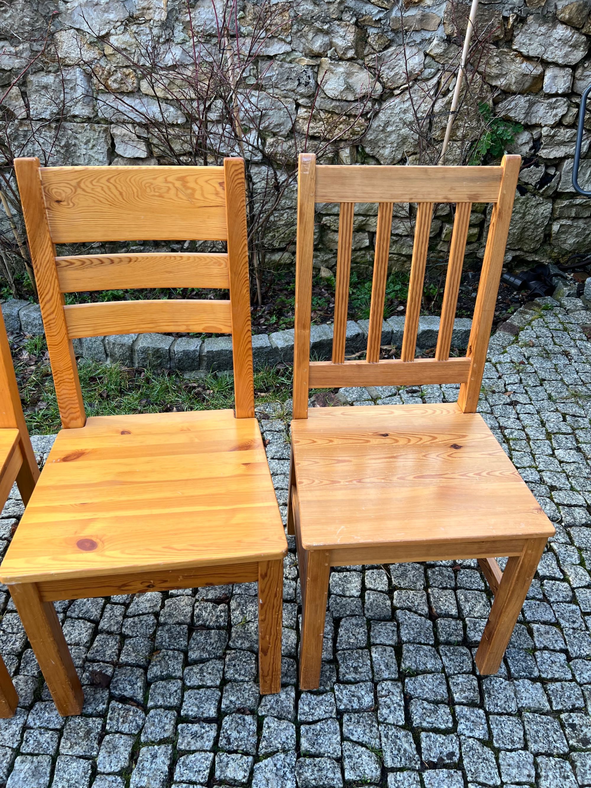 Krzesła sosnowe drewniane lite drewno fotele