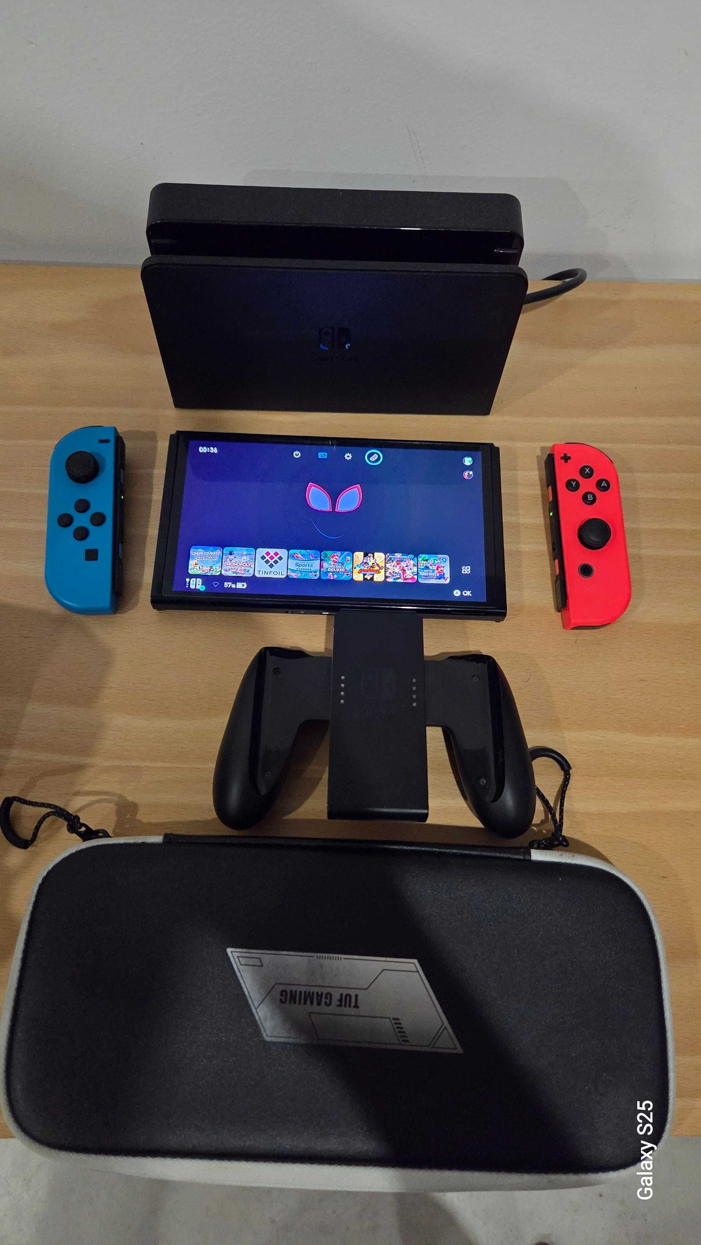 Nintendo Switch OLED Desbloq+ Jogos+ CardSD 256gb+ Android+ Acessórios