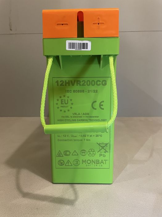 Акумулятор Monbat 12В 200Аг Carbon AGM/GEL/Life для ДБЖ, UPS