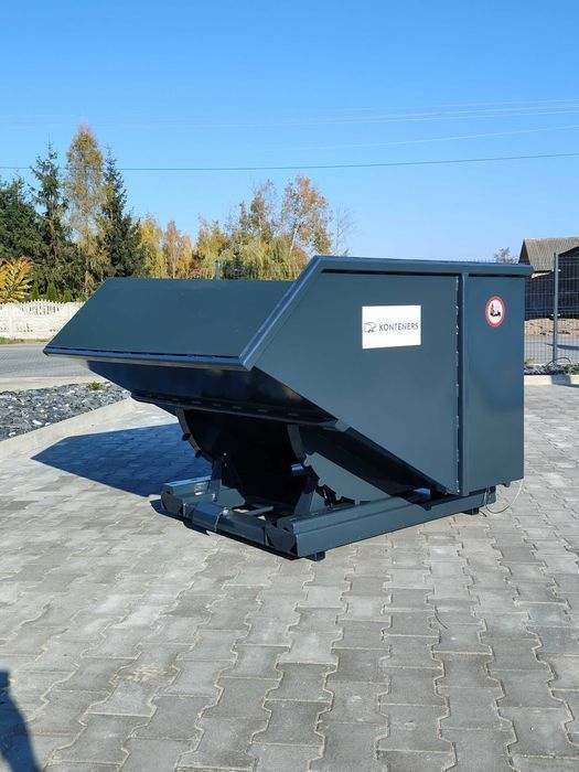 Kontener samowyładowczy / Wywrotka uchylna do wózka widłowego 1500 L