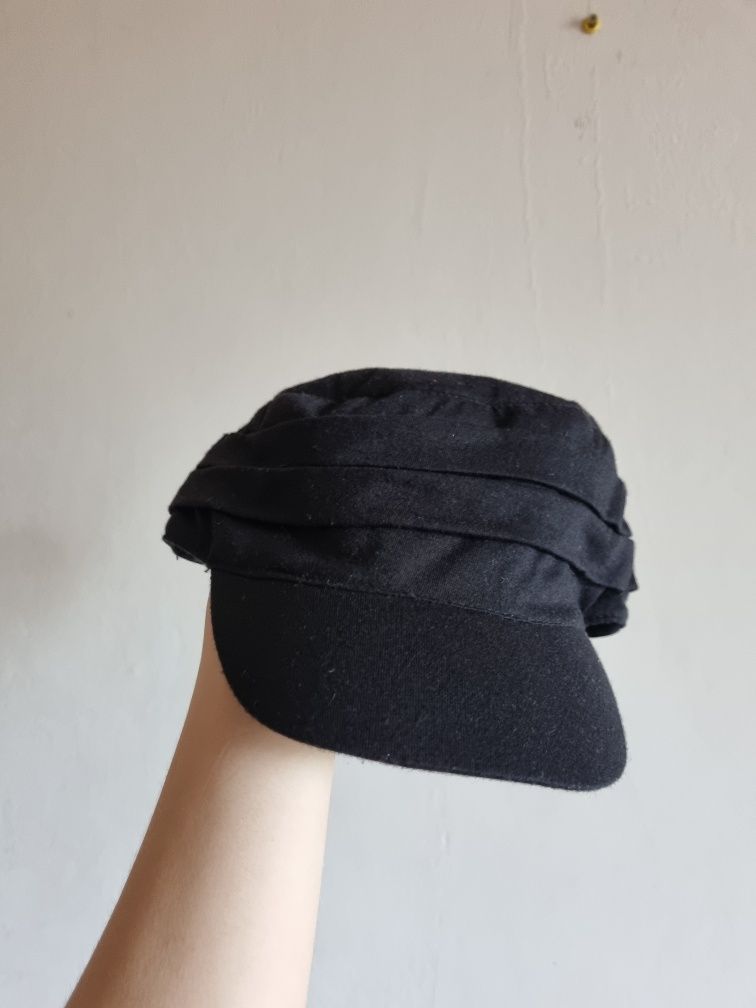 Комплект кепки з шарфом Чорно-білий