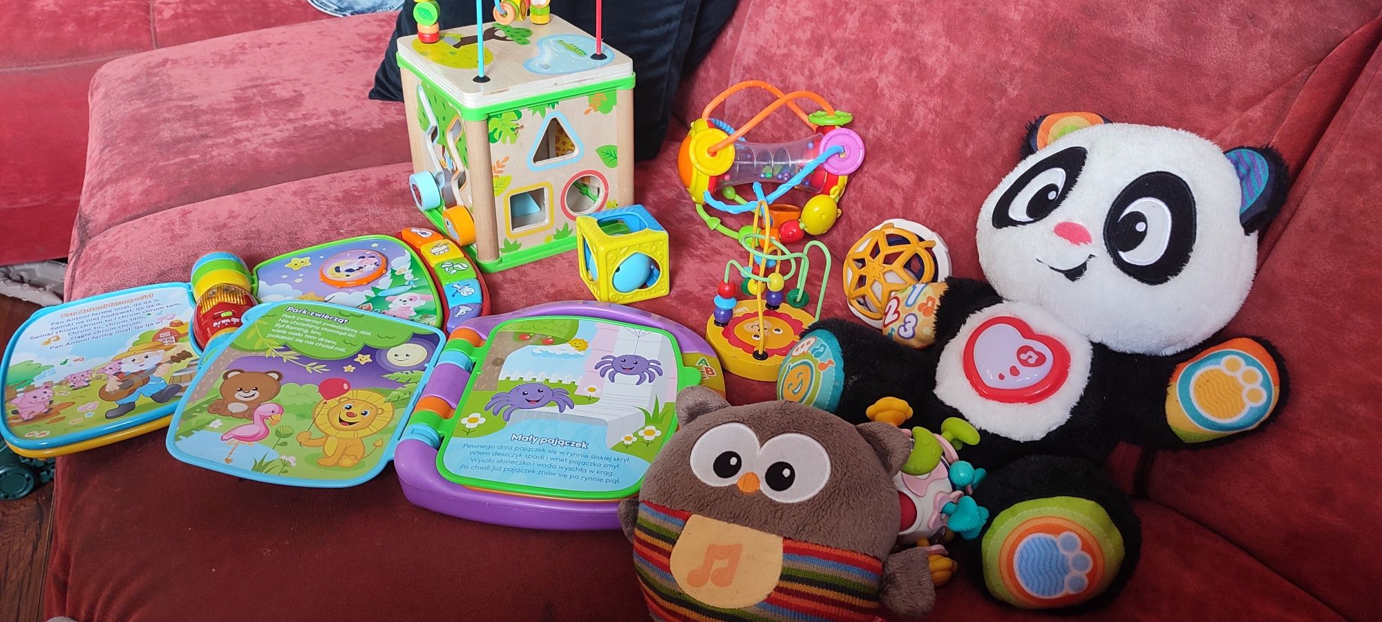 Zestaw zabawek, skoczek, kostka, interaktywne, Fisher Price, Vtech