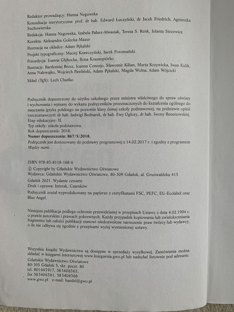 Między nami 8 - podręcznik