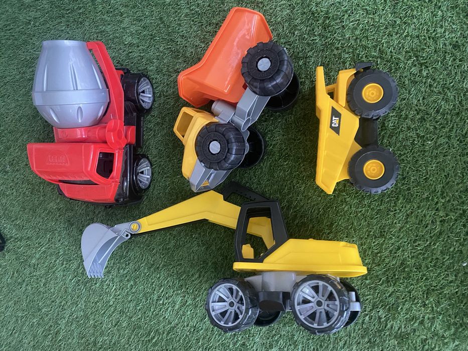 Carros das obras escavadora betoneira camiao de carga