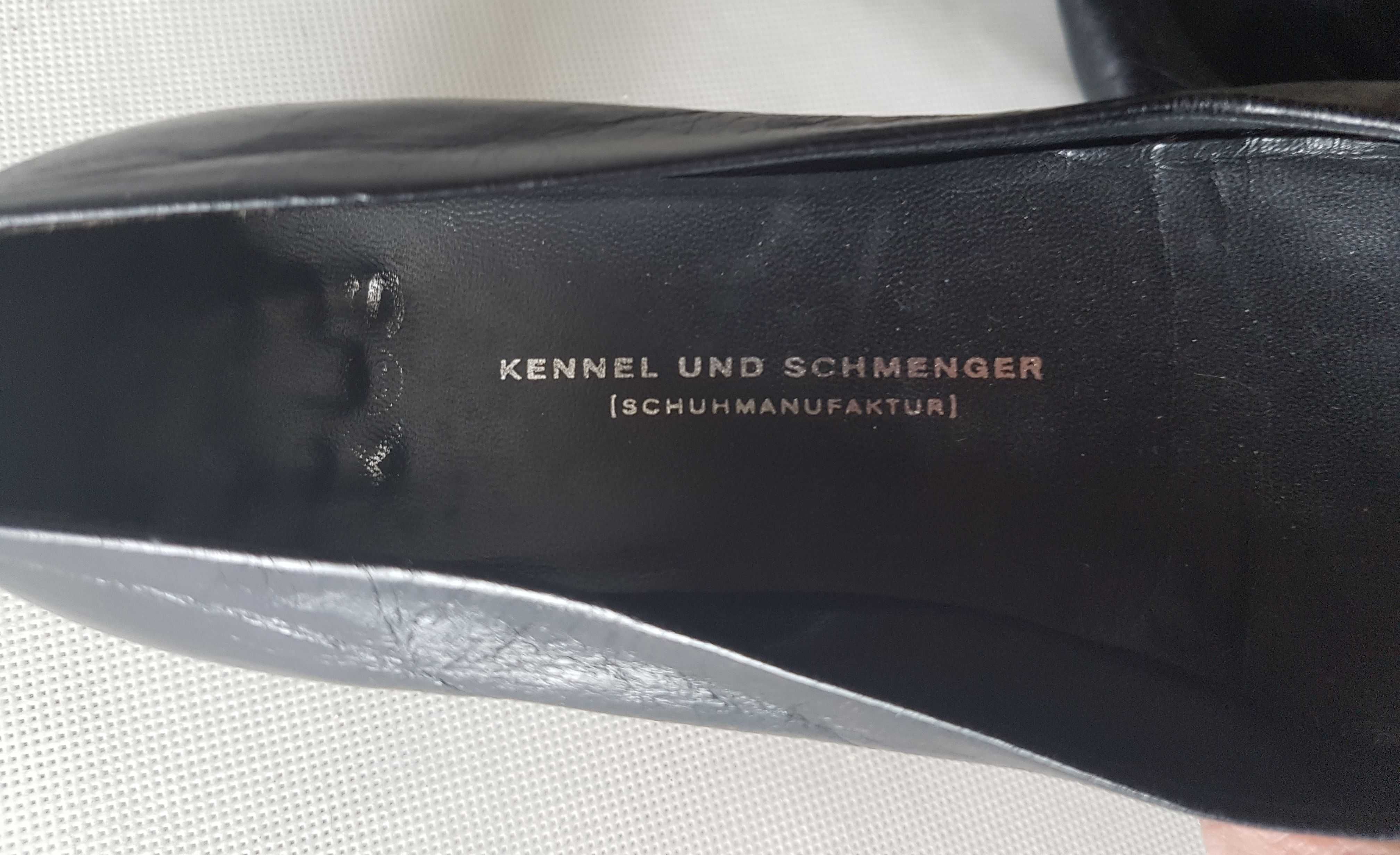 Kennel und Schmenger śliczne skórzane buty czółenka zdobione 38 bdb